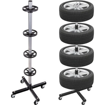 Stojak na opony na kółkach 13-19" 100kg 4 koła