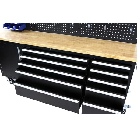 Stół warsztatowy wózek narzędziowy z szufladami 215cm 84"