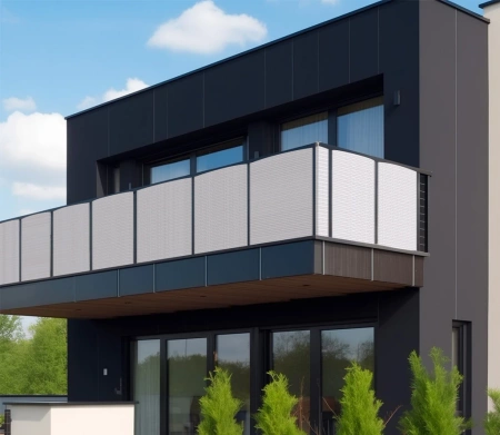 Osłona balkonowa technorattanowa 1200 g/m2 110x100cm RD07, Biały