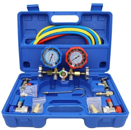 Zestaw do napełniania klimatyzacji samochodowej – manometr + zawory
