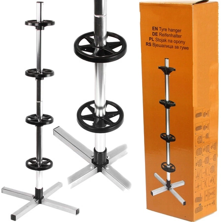Stojak na opony i felgi – uniwersalny wieszak na 4 koła