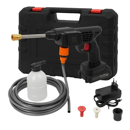 Myjka ciśnieniowa akumulatorowa 15 bar zestaw w walizce z akcesoriami