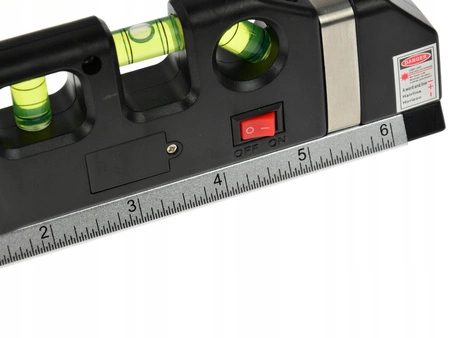 Poziomica laserowa LED z miarką 2.5m