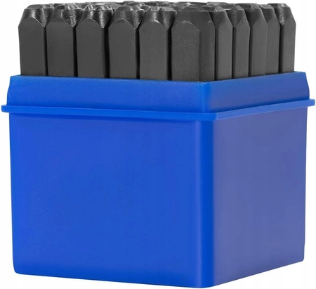 Numeratory wybijaki znaczniki - litery i cyfry 6mm zestaw, 36el.