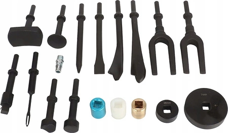 Młotek pneumatyczny udarowy z adapterami 19 elementów