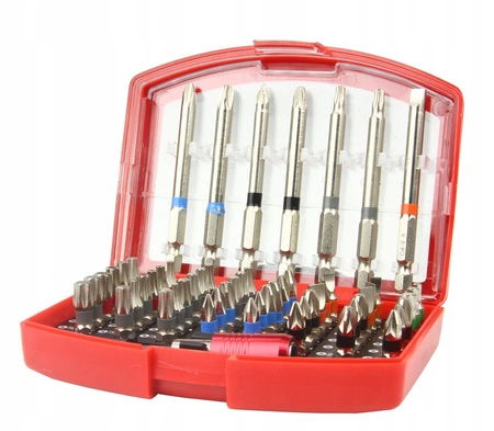 Zestaw do wkrętarki: końcówki, bity, imbus, torx 56 elementy