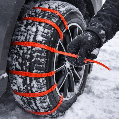 Łańcuchy opaski śniegowe na opony zestaw, 10el.