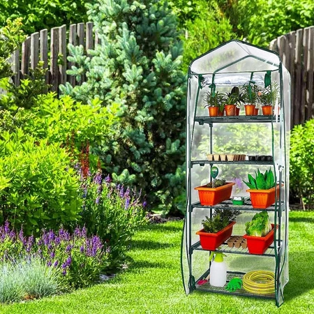 Mini szklarnia ogrodowa 5 półek, 195x70x50cm