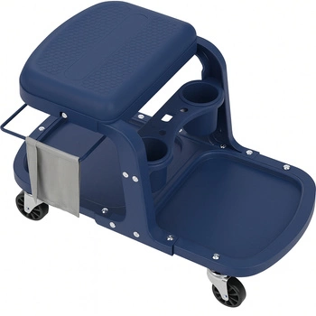 Taboret warsztatowy siedzisko leżanka z uchwytem na narzędzia