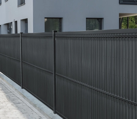 Panel ogrodzeniowy listwy pionowe szerokie 153x250cm RD03, Antracyt