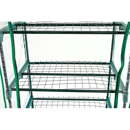 Mini szklarnia ogrodowa balkonowa pionowa foliak 4 półki, 160x70x50 cm