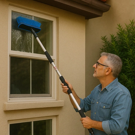Szczotka teleskopowa do mycia auta i paneli fotowoltaicznych z zaworem 980-1660mm