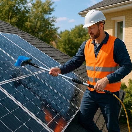 Szczotka teleskopowa do mycia auta i paneli fotowoltaicznych z zaworem 980-1660mm