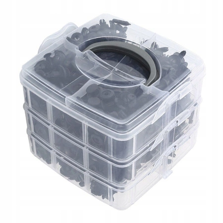 Zestaw spinek i kołków samochodowych + ściągacz - 625 elementów