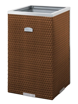 Donica ogrodowa technorattanowa 35x35x60cm RD13 - Miodowy brąz