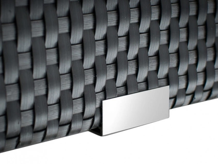 Donica ogrodowa technorattanowa 46x46x46cm RD04 - Czarny