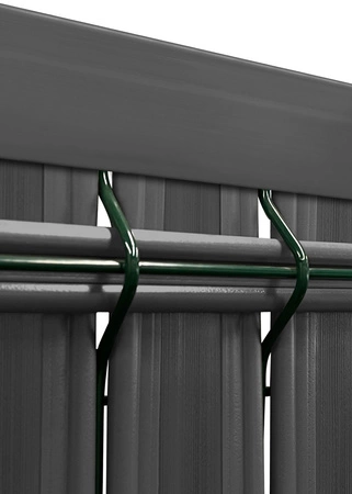 Panel ogrodzeniowy listwy pionowe szerokie 153x250cm RD03, Antracyt