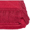 Koc bawełniano-akrylowy z frędzlami Basic Cotton Cloud 150x200cm 430 g/m2 - Bordo
