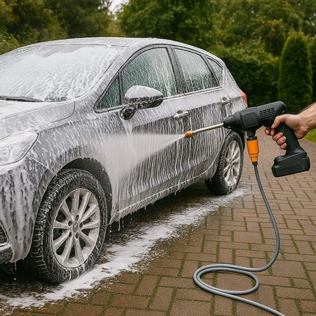 Myjka ciśnieniowa akumulatorowa 30 bar + dysze zestaw