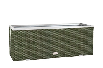 Donica ogrodowa technorattanowa 108x39x43cm RD12 - Zielony