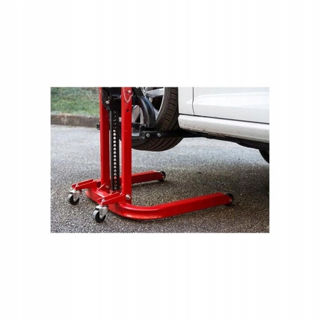 Mobilny jednokolumnowy podnośnik blacharski