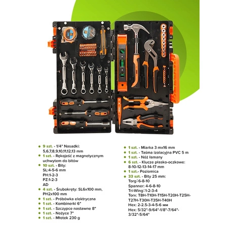 Skrzynka narzędziowa klucze nasadowe + wiertła + bity + akcesoria zestaw, 1400el.