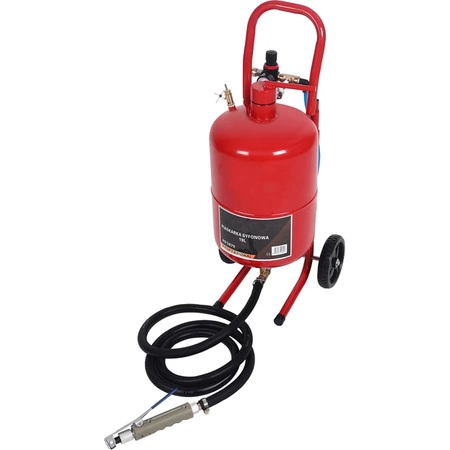 Piaskarka syfonowa 19l + wąż i stojak – do usuwania rdzy i farby