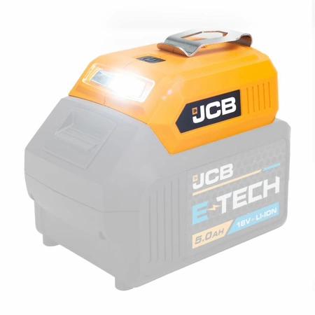 Adapter do ładowania USB z latarką LED, JCB